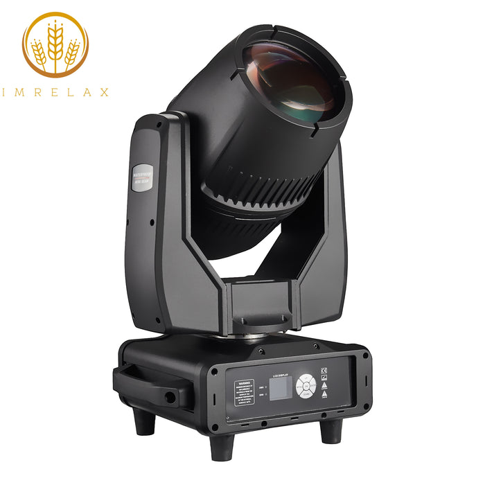 IMRELAX Outdoor 380W Beam Moving Head Light Waterproof IP65 Sky Beam Spotlight High Brightness Searchlight for Outdoor Stage Events Music Festival