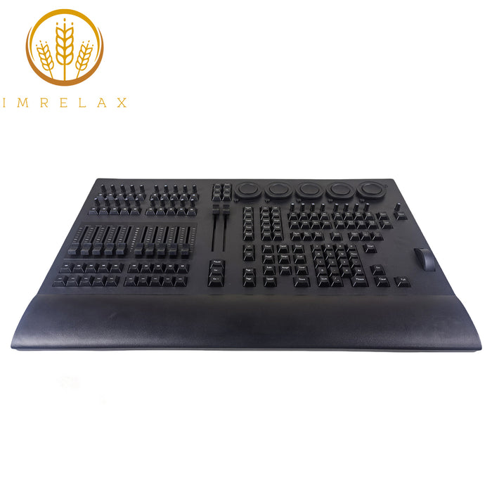 IMRELAX MA3 Command Wing for DMX Lighting Control 29 RGB Backlit Encoders 3 DMX Inputs/Outputs, 4096 Channel Support 10 Motorized Faders MIDI & Timecode Support USB Connectivity Flight Case Included