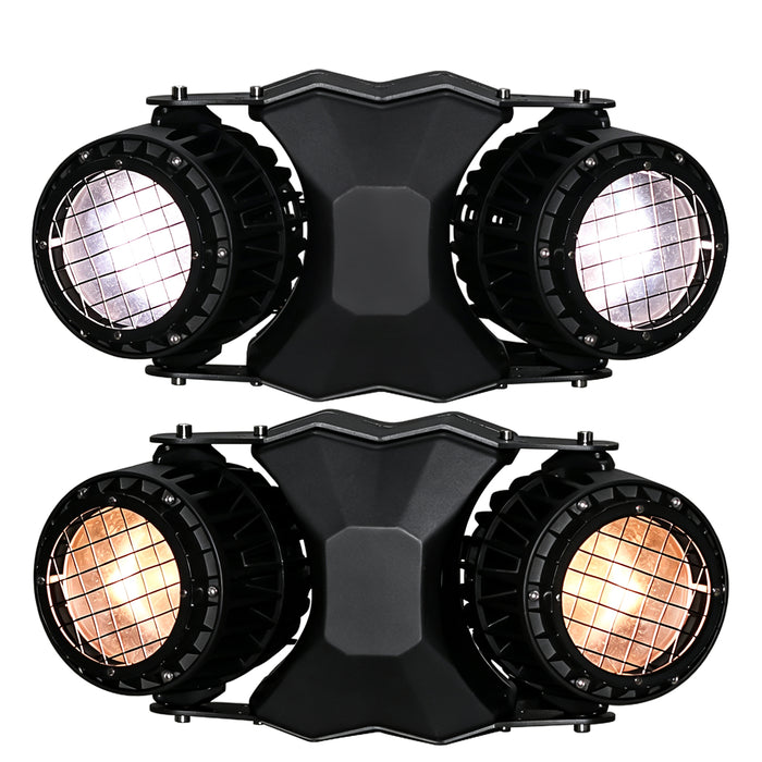 IMRELAX IP68 Outdoor 2x150W COB LED Audience Blinder Light Warm White Cold White Wash Light Waterproof Spotlight