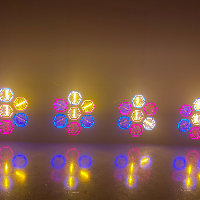 IMRELAX Vintage Stage Light with 168 RGB LED & 7x60W Warm White COBs Wash Strobe DMX512 Lighting for DJ Party Theater Concert