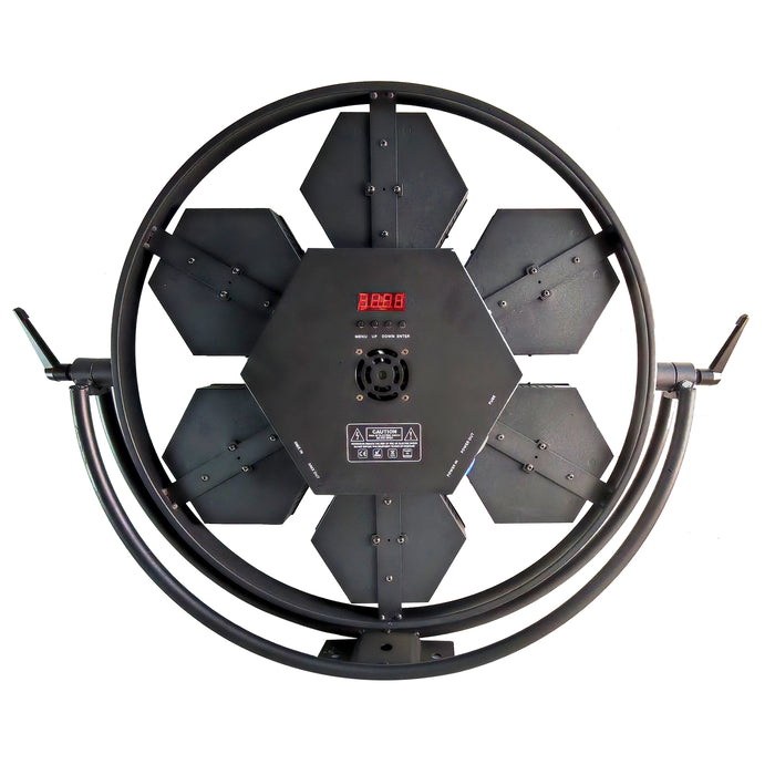 IMRELAX Vintage Stage Light with 168 RGB LED & 7x60W Warm White COBs Wash Strobe DMX512 Lighting for DJ Party Theater Concert