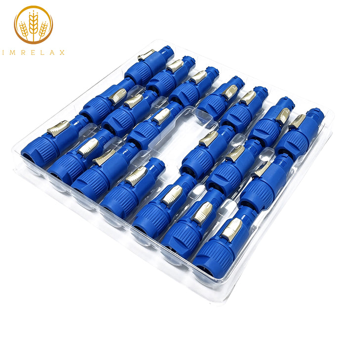 IMRELAX 20Pcs PowerCon Male Input Connectors 20A AC for Audio Stage Equipment Accessories