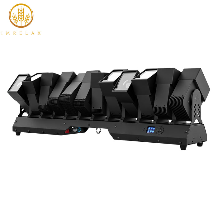IMRELAX 12x60W RGBW LED Moving Head Light Bar with Individual Tilt Control Wash & Beam Effects