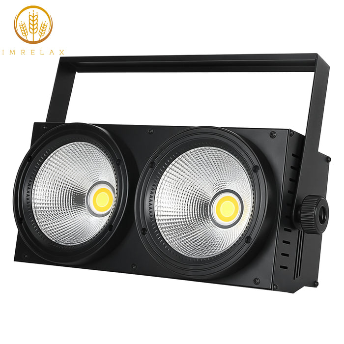IMRELAX 2x100W LED COB Par Light Cold White & Warm White Spotlight Audience Blinder Stage Light DJ Wash Light for Disco Party Wedding Club Bar