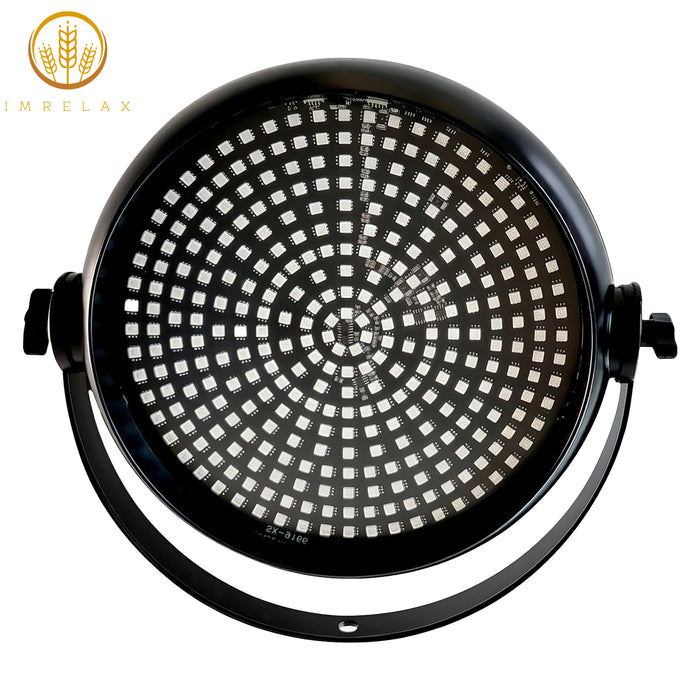 IMRELAX RGB LED Strobe Light Round Stage Pixel Ring Light with 315 RGB LEDs DJ Setup for Club Disco DJ Events