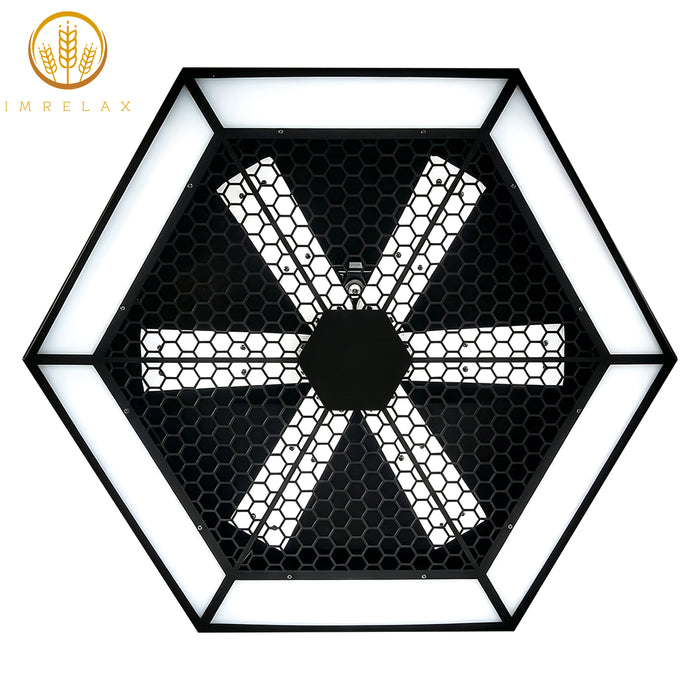 IMRELAX Vintage Stage Lighting 6-Sided Fan Light with 576 RGB LEDs for Stage DJ Bar Club Live Events