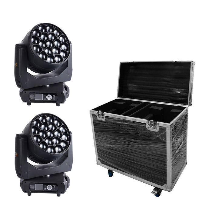 IMRELAX Bee Eyes 19x40W RGBW CTO CMY Color Wash Moving Head Light Fixture with Beam Zoom DMX512 DJ Stage Pattern Light