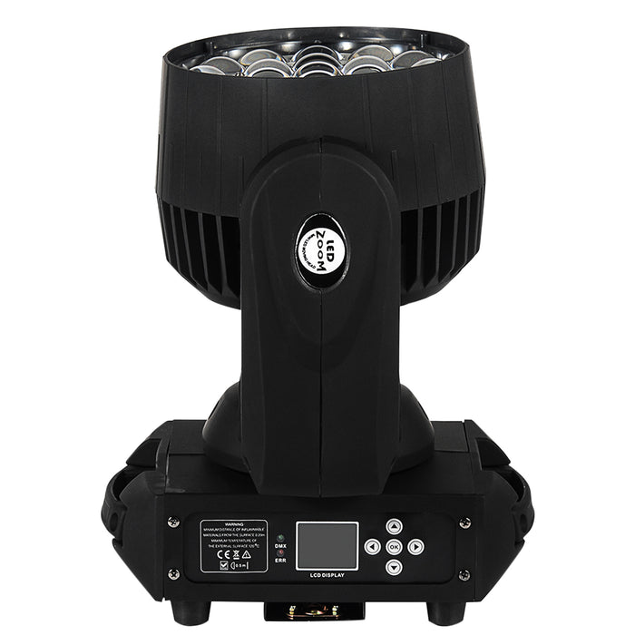 IMRELAX 19x15W RGBW 4in1 LED Zoom Wash Moving Head Light Fixture DMX DJ Light Stage Light for Disco, DJ Gig, Bar, Club, Party