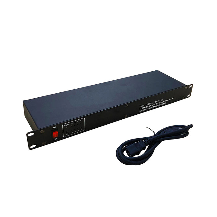 IMRELAX 8-Way DMX Splitter with 3-Pin XLR Input and Output DMX512 Opti ...