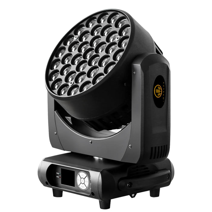 IMRELAX LED 37x15W RGBW Wash Zoom Moving Head DJ Light for Medium Large Stage Event Live Show Bar Concert Lighting