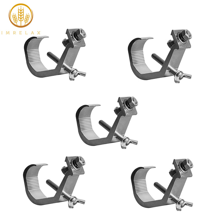 IMRELAX Aluminum Truss Clamps for Stage Lights 250kg Load Capacity Fits 44–53mm Tubes Heavy Duty Mounting Hook for Beam & PAR Lighting