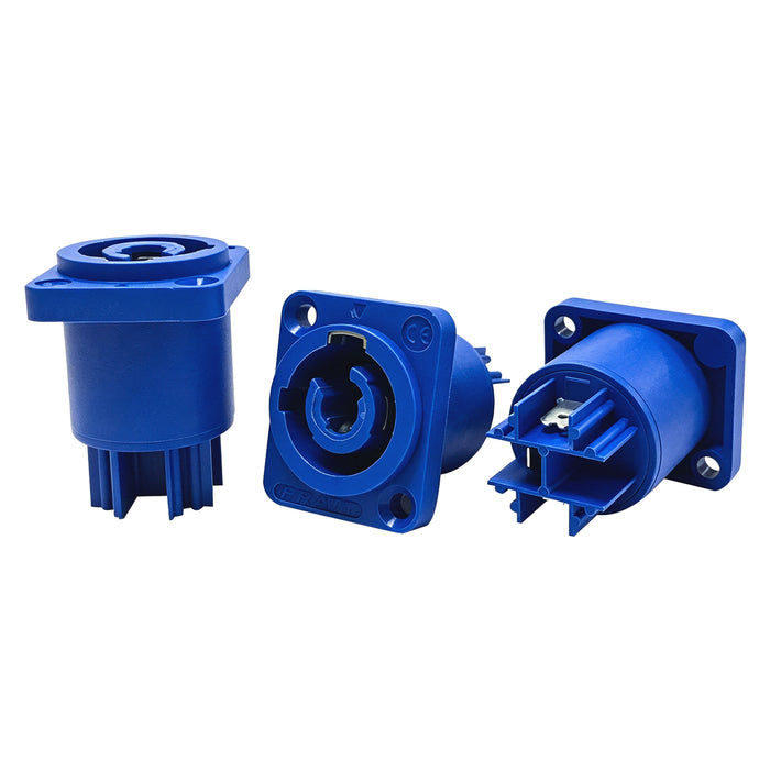 Cable de extensión de alimentación IMRELAX PowerCon para luces de escenario, Cable de puente de alimentación de 6,6 pies, conector de alimentación, entrada azul a salida gris