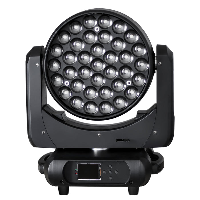 IMRELAX LED 37x15W RGBW Wash Zoom Moving Head DJ Light for Medium Large Stage Event Live Show Bar Concert Lighting