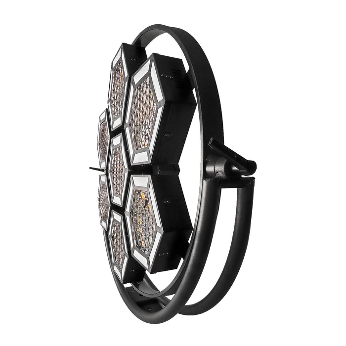 IMRELAX Vintage Stage Light with 168 RGB LED & 7x60W Warm White COBs Wash Strobe DMX512 Lighting for DJ Party Theater Concert