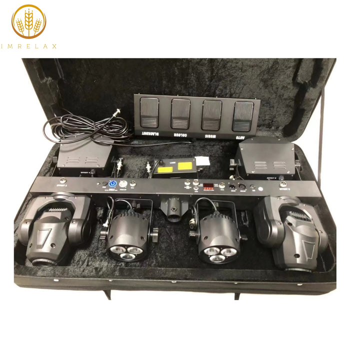 IMRELAX Gig Bar Move Kit with Moving Heads Derbies Wash Par Lights Laser Strobe Lights Stand Sound Activated DMX Wireless Control DJ's Setup