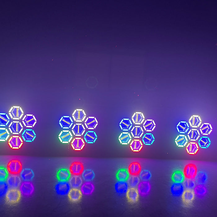 IMRELAX Vintage Stage Light with 168 RGB LED & 7x60W Warm White COBs Wash Strobe DMX512 Lighting for DJ Party Theater Concert