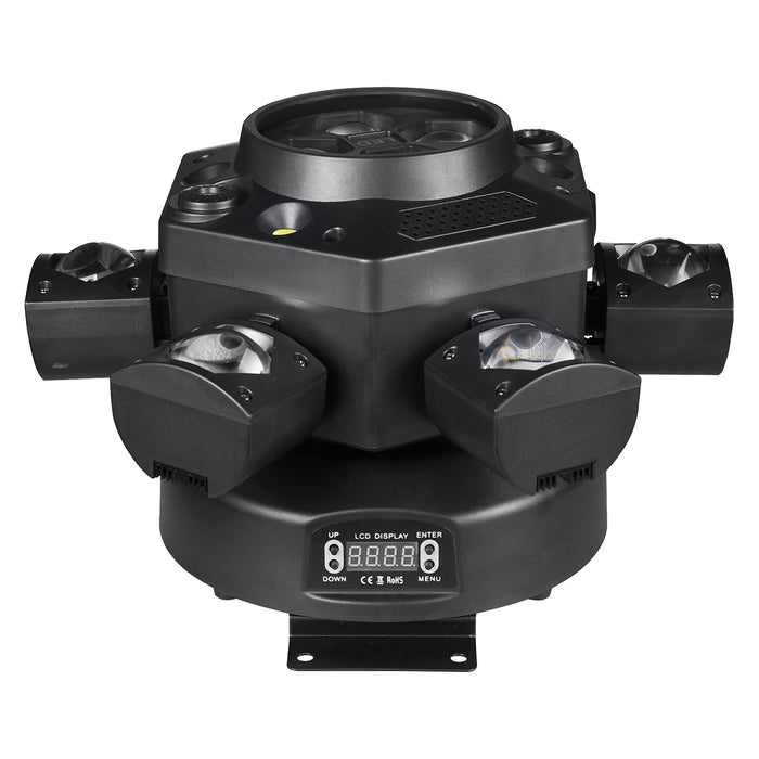 IMRELAX DJ Disco Party Light with Beam Strobe Laser Bee Eye Effects 6-Head RGBW Stage Lighting for Club Bar Wedding Events