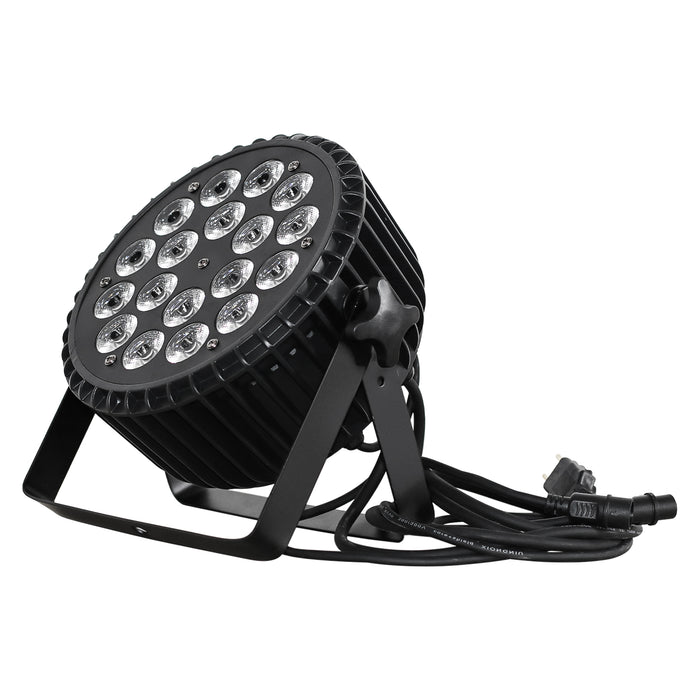 IMRELAX LED 18x10W RGBW 4in1 Stage Wash Par Light Uplight Ultra-Thin DMX Control Par Can for DJ Disco Parties Band Live Show