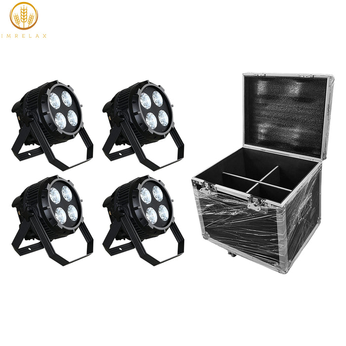 IMRELAX Waterproof 4x50W LED Warm White and Cool White Stage Blinder PAR Light Wash Audience Blinder Light for Outdoor Events