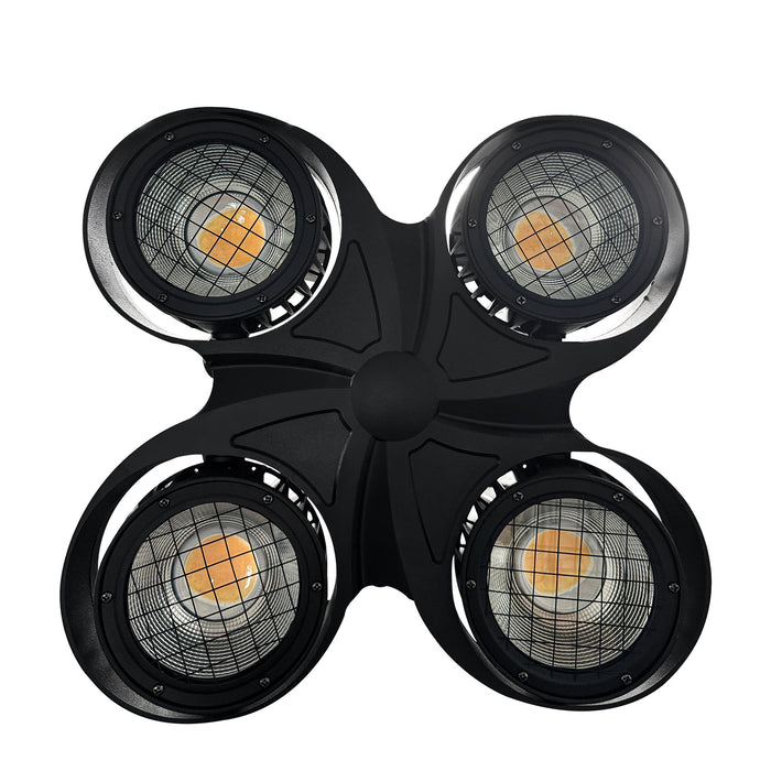 IMRELAX Waterproof 4x100W Warm White and Cold White COB LED Blinder Light Audience Blinder Spotlight IP65 Stage Lighting for Outdoor