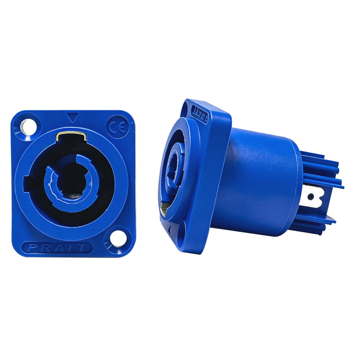 Cable de extensión de alimentación IMRELAX PowerCon para luces de escenario, Cable de puente de alimentación de 6,6 pies, conector de alimentación, entrada azul a salida gris
