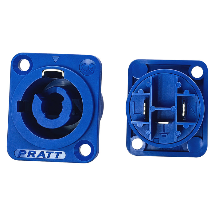 Cable de extensión de alimentación IMRELAX PowerCon para luces de escenario, Cable de puente de alimentación de 6,6 pies, conector de alimentación, entrada azul a salida gris
