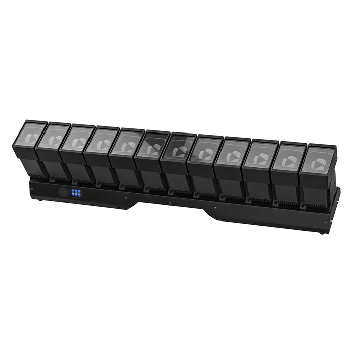 IMRELAX 12x60W RGBW LED Moving Head Light Bar with Individual Tilt Control Wash & Beam Effects