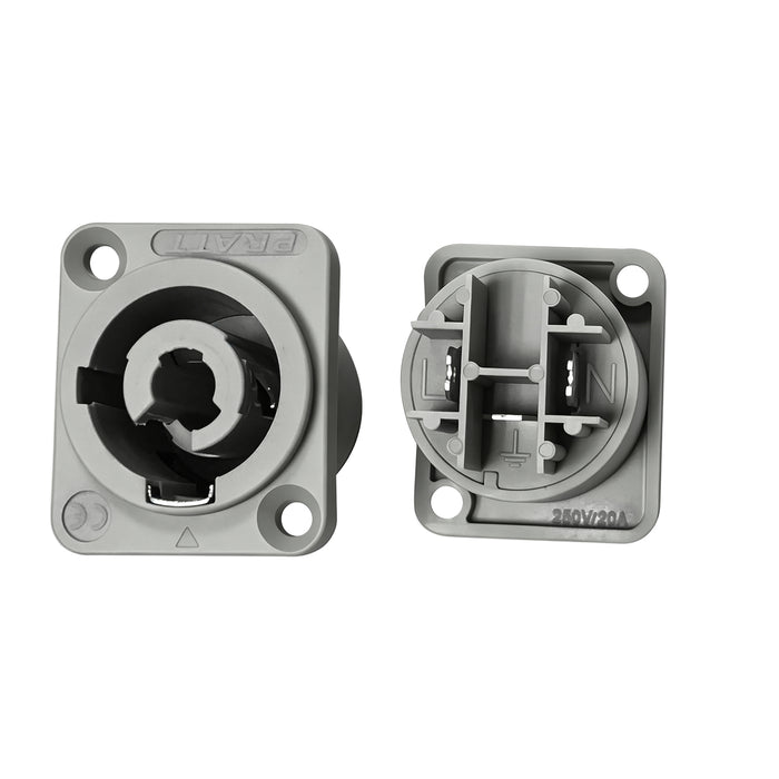 Cable de extensión de alimentación IMRELAX PowerCon para luces de escenario, Cable de puente de alimentación de 6,6 pies, conector de alimentación, entrada azul a salida gris
