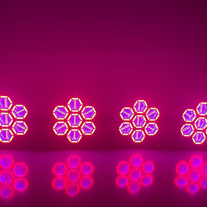 IMRELAX Vintage Stage Light with 168 RGB LED & 7x60W Warm White COBs Wash Strobe DMX512 Lighting for DJ Party Theater Concert