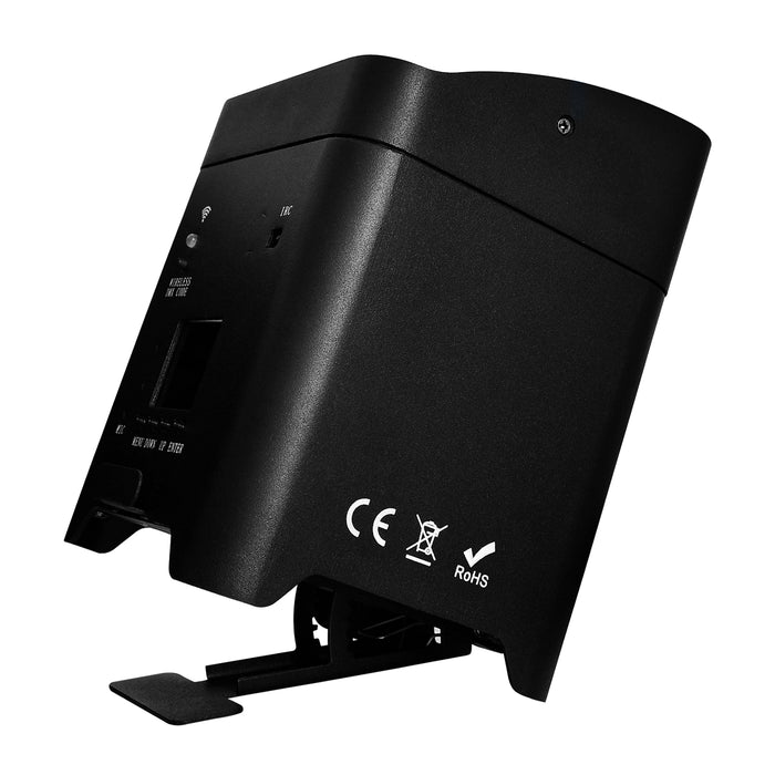 IMRELAX Mini Rechargeable LED 4x18W RGBWA + UV Par Light Wireless Wash Light Controlled by Phone APP Remote Controller Wedding Stage