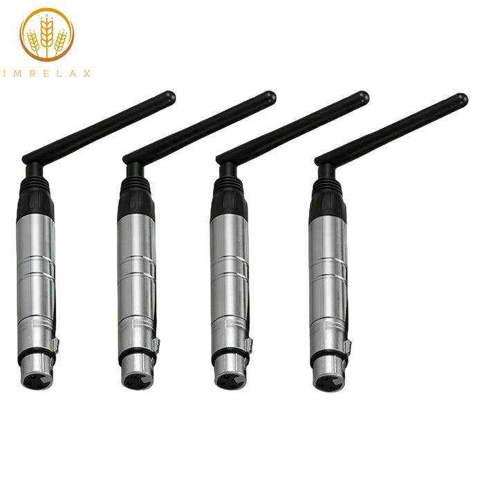 IMRELAX DMX512 Wireless 2.4GHz 1 Male Transmitter & 9 Female Receivers for Stage PAR Party Disco Moving Head DJ Lights