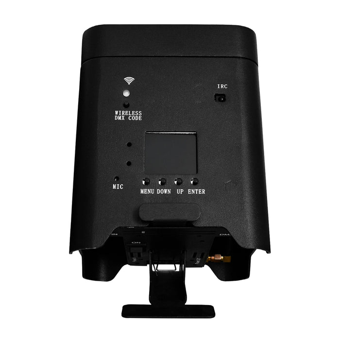 IMRELAX Mini Rechargeable LED 4x18W RGBWA + UV Par Light Wireless Wash Light Controlled by Phone APP Remote Controller Wedding Stage