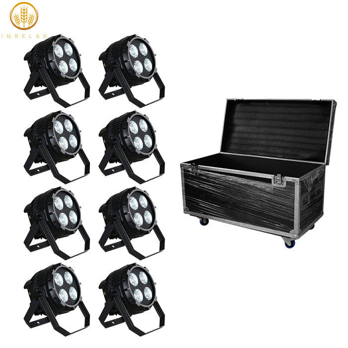 IMRELAX Waterproof 4x50W LED Warm White and Cool White Stage Blinder PAR Light Wash Audience Blinder Light for Outdoor Events