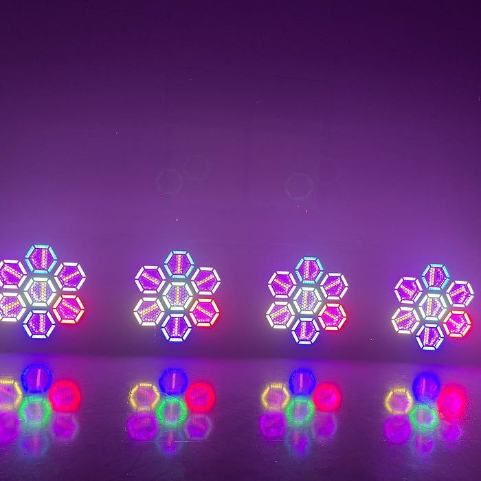 IMRELAX Vintage Stage Light with 168 RGB LED & 7x60W Warm White COBs Wash Strobe DMX512 Lighting for DJ Party Theater Concert