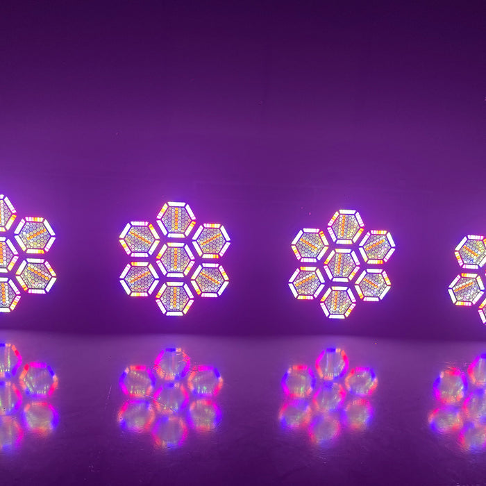IMRELAX Vintage Stage Light with 168 RGB LED & 7x60W Warm White COBs Wash Strobe DMX512 Lighting for DJ Party Theater Concert