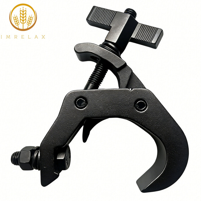 IMRELAX Truss Clamp Stage Lights Clamps Black 5PCS Width 1inch Premium Pro Clamp, Perfect Fit OD 40-60mm Pipe Quick Release Truss Clamps for Moving Head Par Led lighting Fixtures