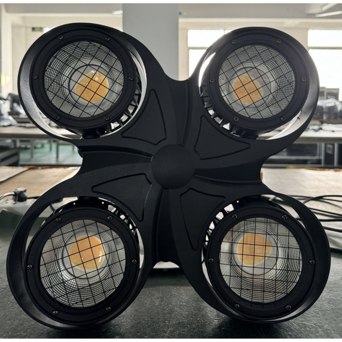 IMRELAX Waterproof 4x100W Warm White and Cold White COB LED Blinder Light Audience Blinder Spotlight IP65 Stage Lighting for Outdoor