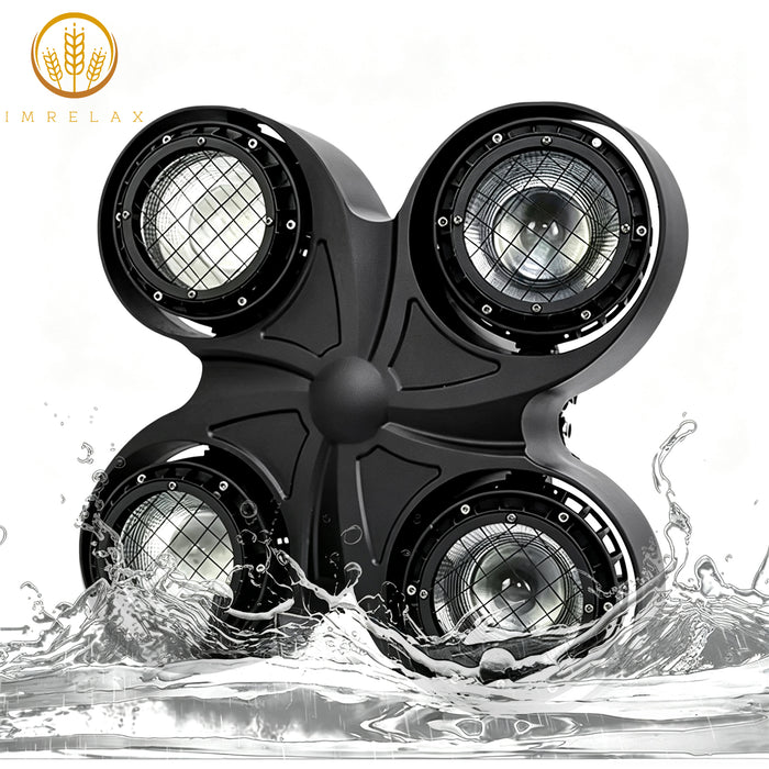 IMRELAX Waterproof 4x100W Warm White and Cold White COB LED Blinder Light Audience Blinder Spotlight IP65 Stage Lighting for Outdoor