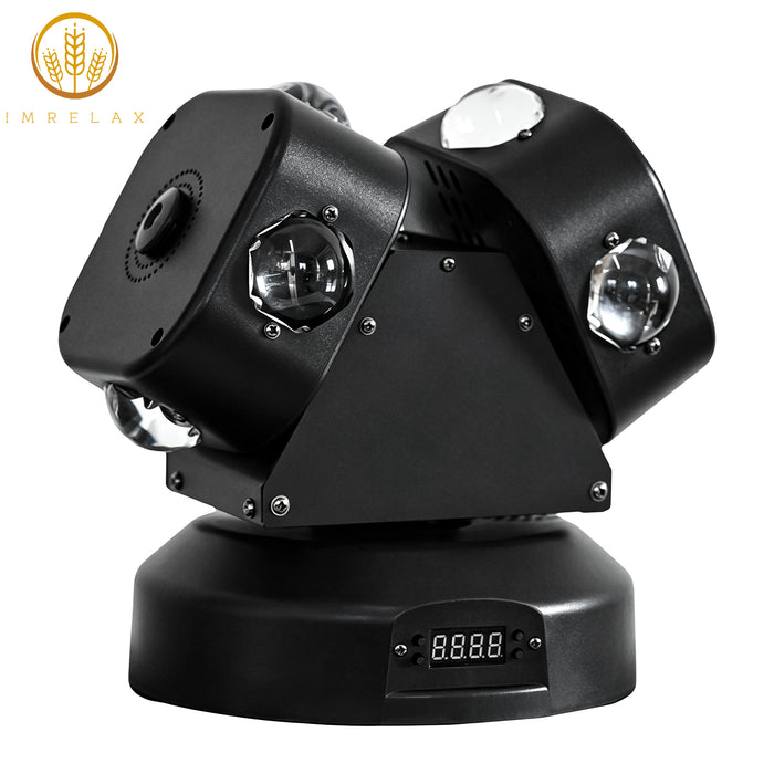 IMRELAX Mini DJ Light Laser Beam Moving Light RGBW 360° Rotation Party Light for Disco Home Party