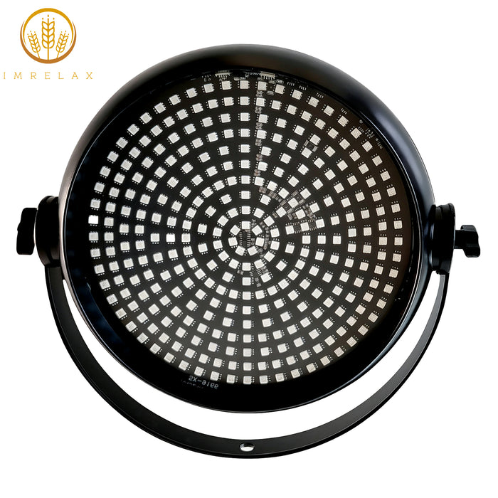 IMRELAX RGB LED Strobe Light Round Stage Pixel Ring Light with 315 RGB LEDs DJ Setup for Club Disco DJ Events