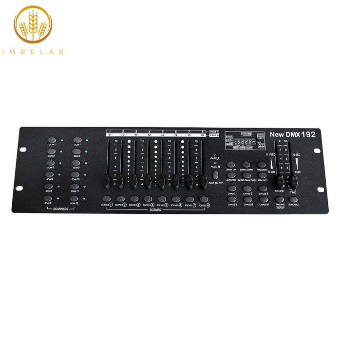 IMRELAX DMX Light Controller 192 Kanäle DJ Lichtpult für Bühnenbeleuchtung Einsteiger/Profis