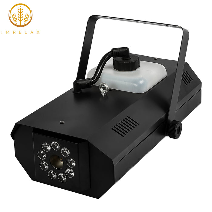IMRELAX 1200W Stage Fog Machine with RGB 3in1 LED Smoke Machine for Halloween DMX Control Stage Effect for Party Club Wedding