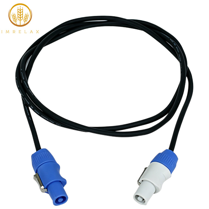 IMRELAX PowerCon Power Extension Cable for Stage Lights 6.6ft Power-Through Jumper Cable Power Connector Blue in to Gray Out