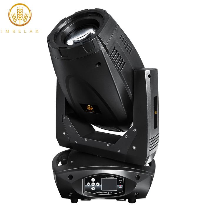IMRELAX LED 300W Moving Head Beam Spot Zoom Stage Light – DMX512 DJ Lighting with Rotating Gobos, Prism, Strobe for Live Events & Concerts