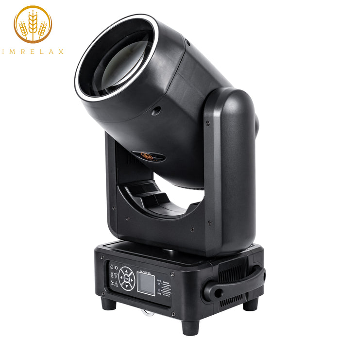 IMRELAX 150W LED Beam Moving Head Light with LED Light Strip Focus Strobe Super Bright Stage Light 8000K Beam Spotlight