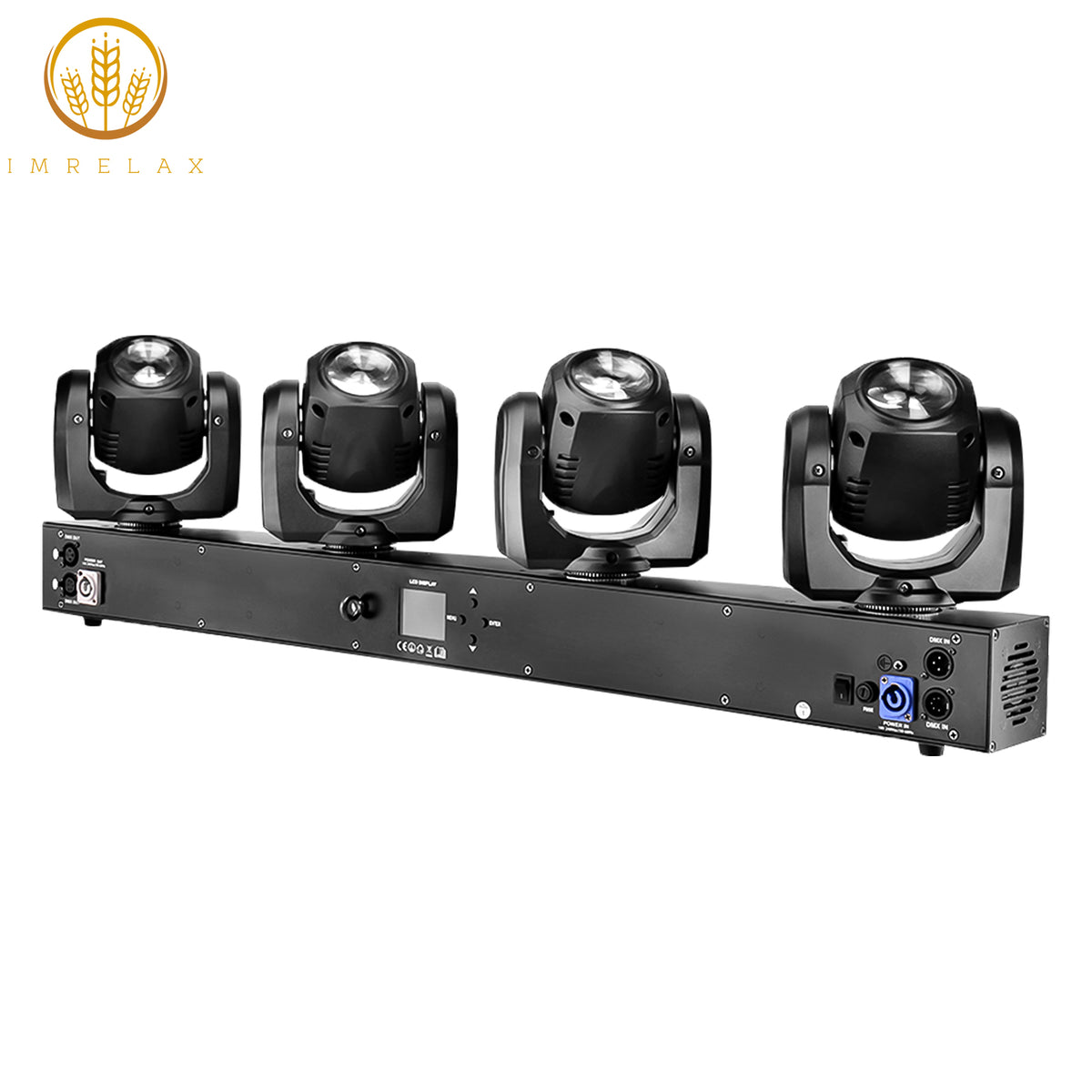 IMRELAX 4x32W RGBW Multi Beam Moving Head Light 4 Heads LED Stage