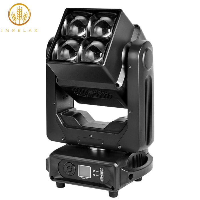 IMRELAX 4×60W RGBW + 9×White Wash Moving Head Light Strobe Beam