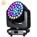 37x15w rgbw moving head wash light for stage and concert lighting