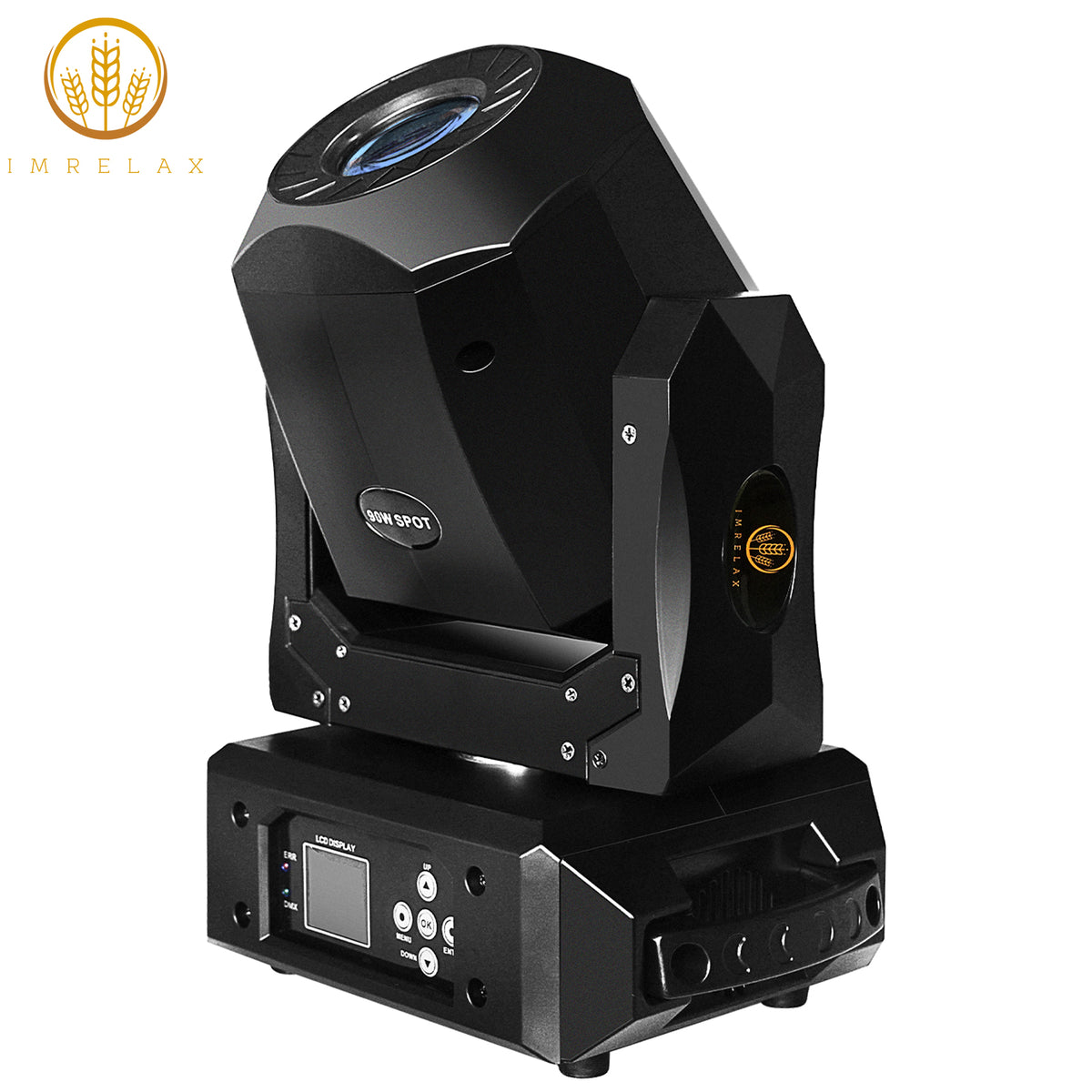 IMRELAX Mini 90W LED Beam Moving Head Light with Prism & Gobos for