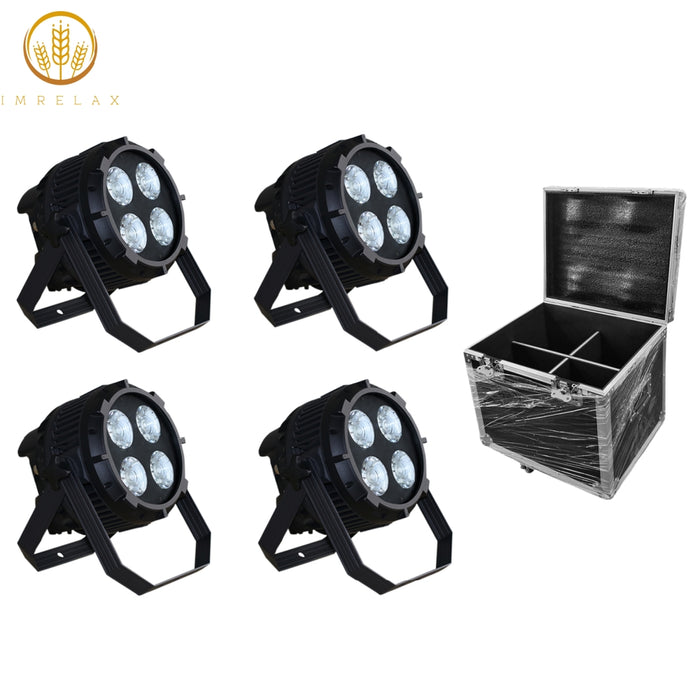 IMRELAX 방수 4x50W LED COB 야외 이벤트용 웜 & 쿨 화이트 워시 블라인더 청중 조명